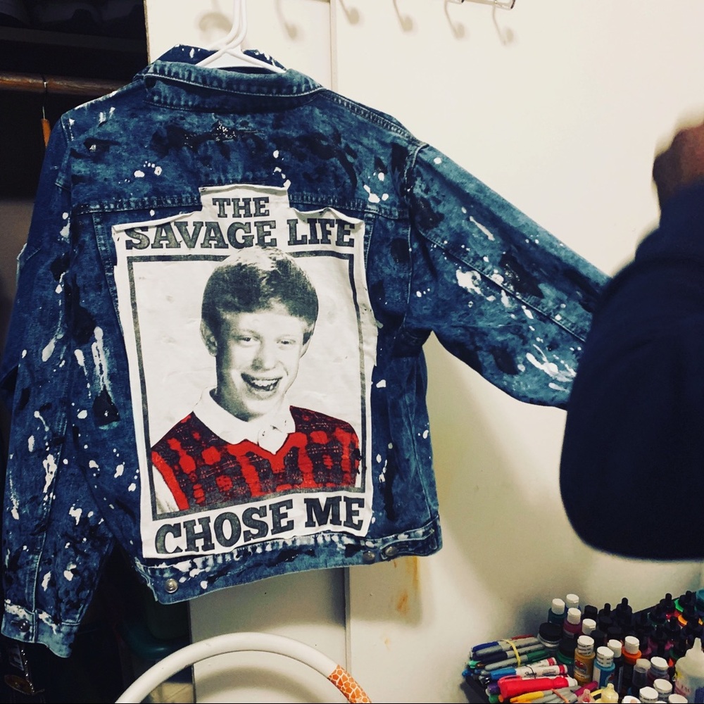Savage life denim jacket